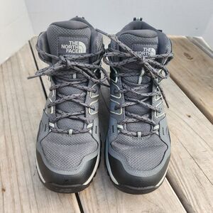 The North Face Womens Gray Hedgehog Fastpack II Mid Waterproof Hiking Shoes Sz10